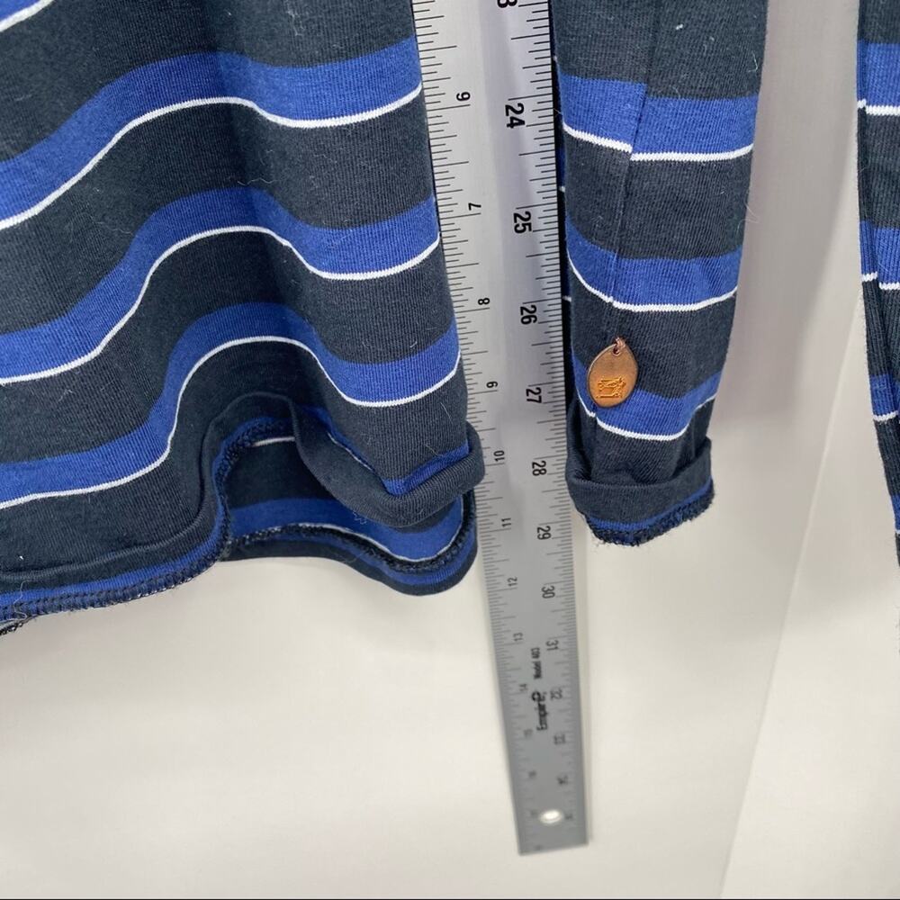 Scotch & Soda Women's Blue Black Striped Long Sleeve Top M - Picture 7 of 7